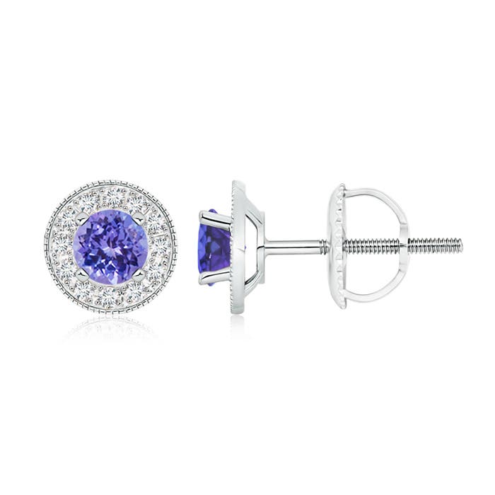 AAA - Tanzanite / 1.34 CT / 14 KT White Gold