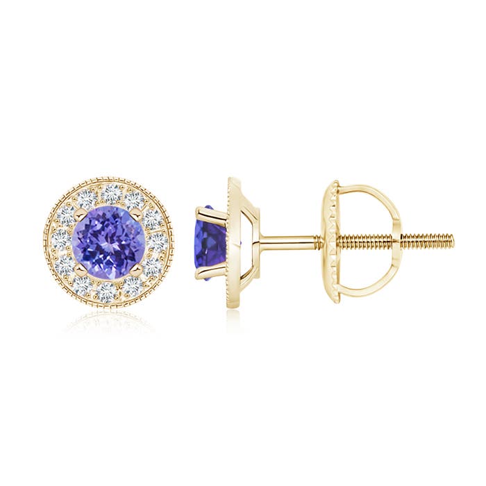 AAA - Tanzanite / 1.34 CT / 14 KT Yellow Gold