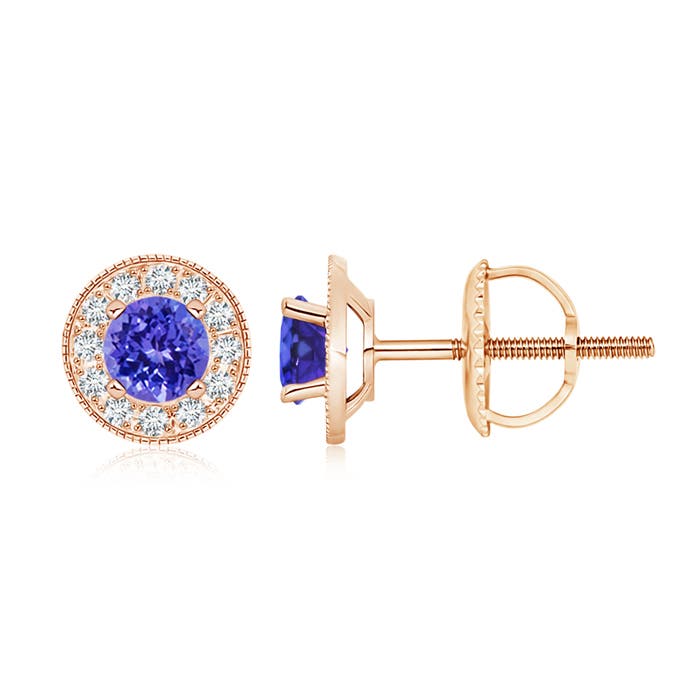 AAAA - Tanzanite / 1.34 CT / 14 KT Rose Gold