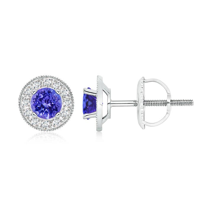 AAAA - Tanzanite / 1.34 CT / 14 KT White Gold