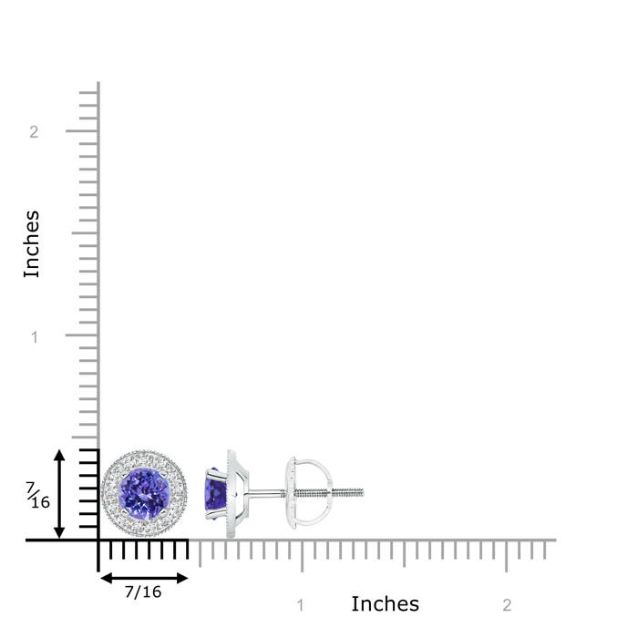 AA - Tanzanite / 2.16 CT / 14 KT White Gold