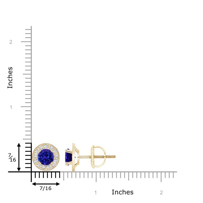 AAAA - Tanzanite / 2.16 CT / 14 KT Yellow Gold