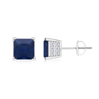 A - Blue Sapphire / 1.47 CT / 14 KT White Gold