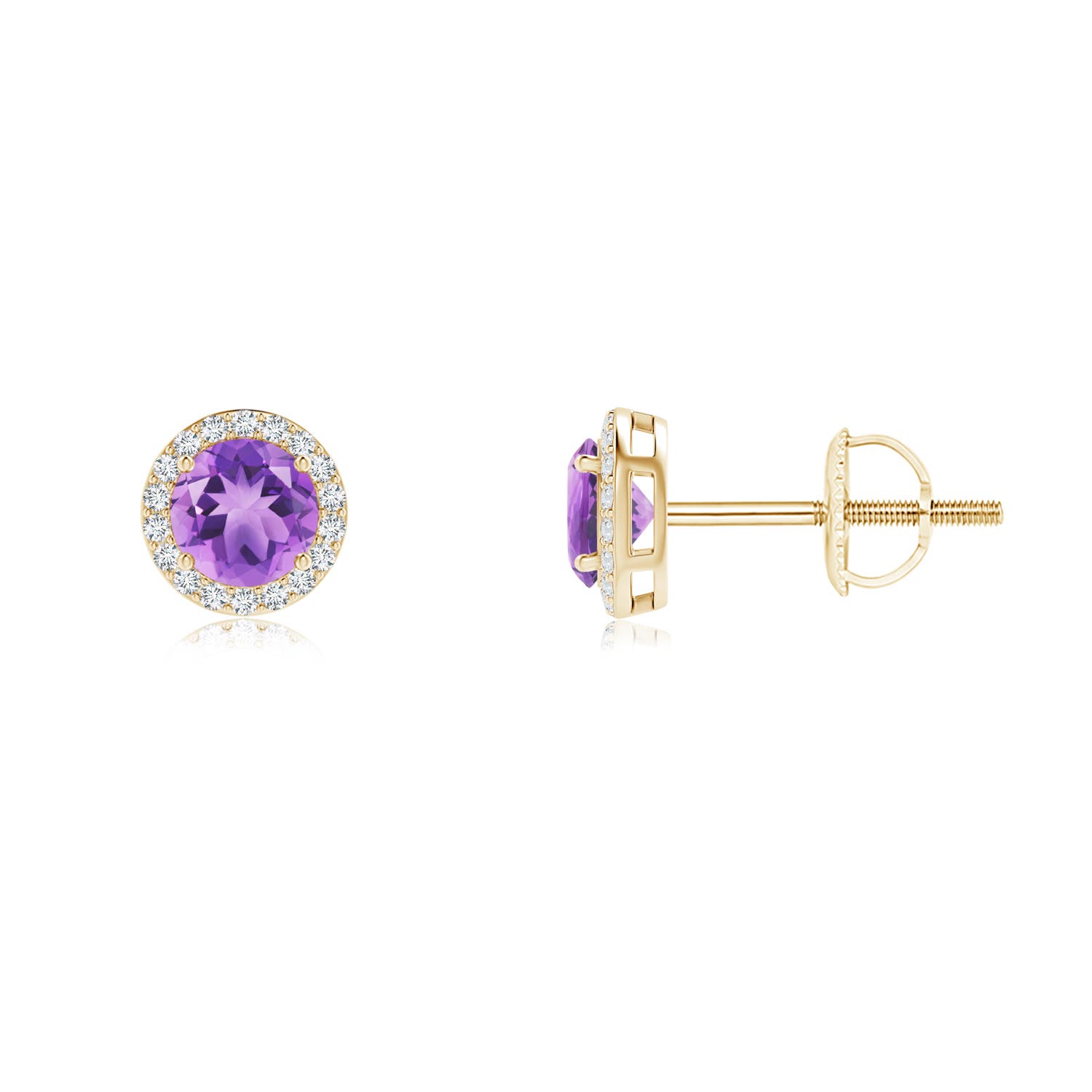 A - Amethyst / 0.61 CT / 14 KT Yellow Gold