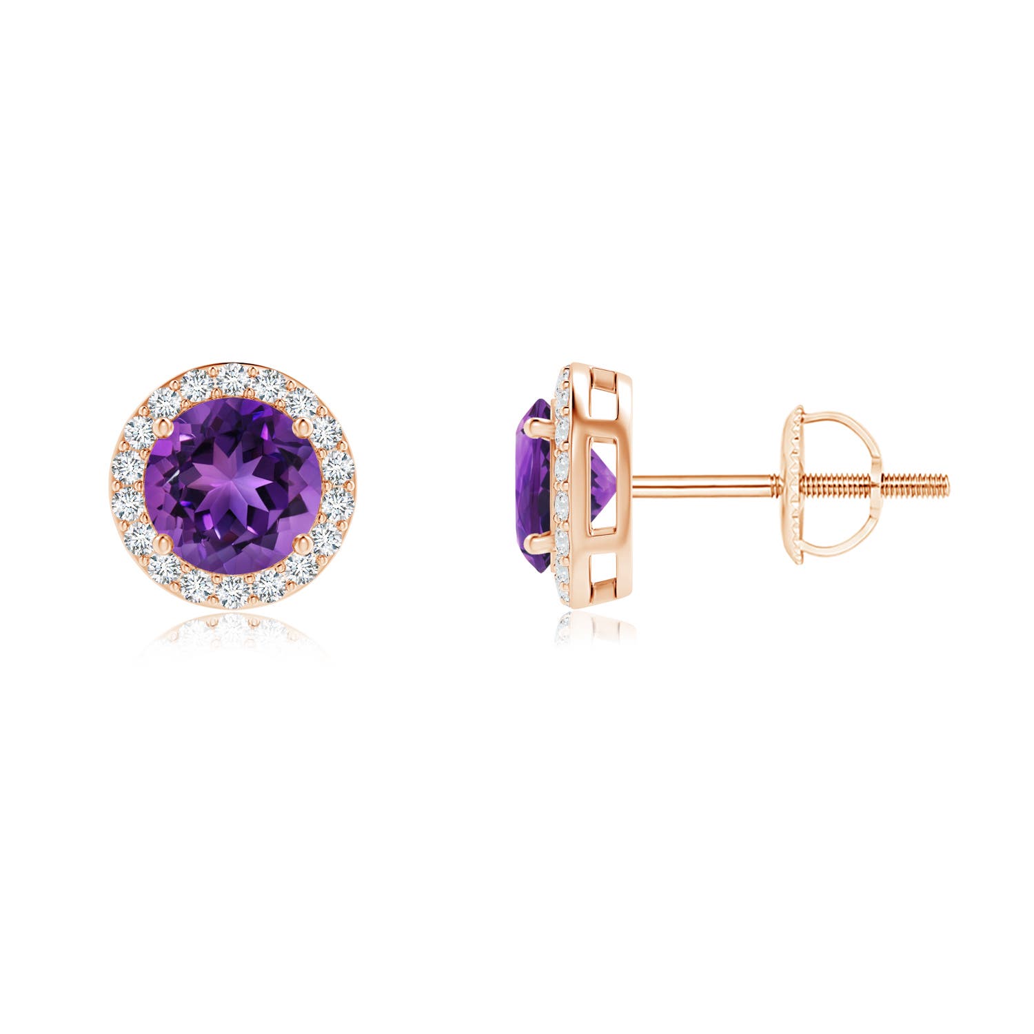 AAAA - Amethyst / 1.08 CT / 14 KT Rose Gold