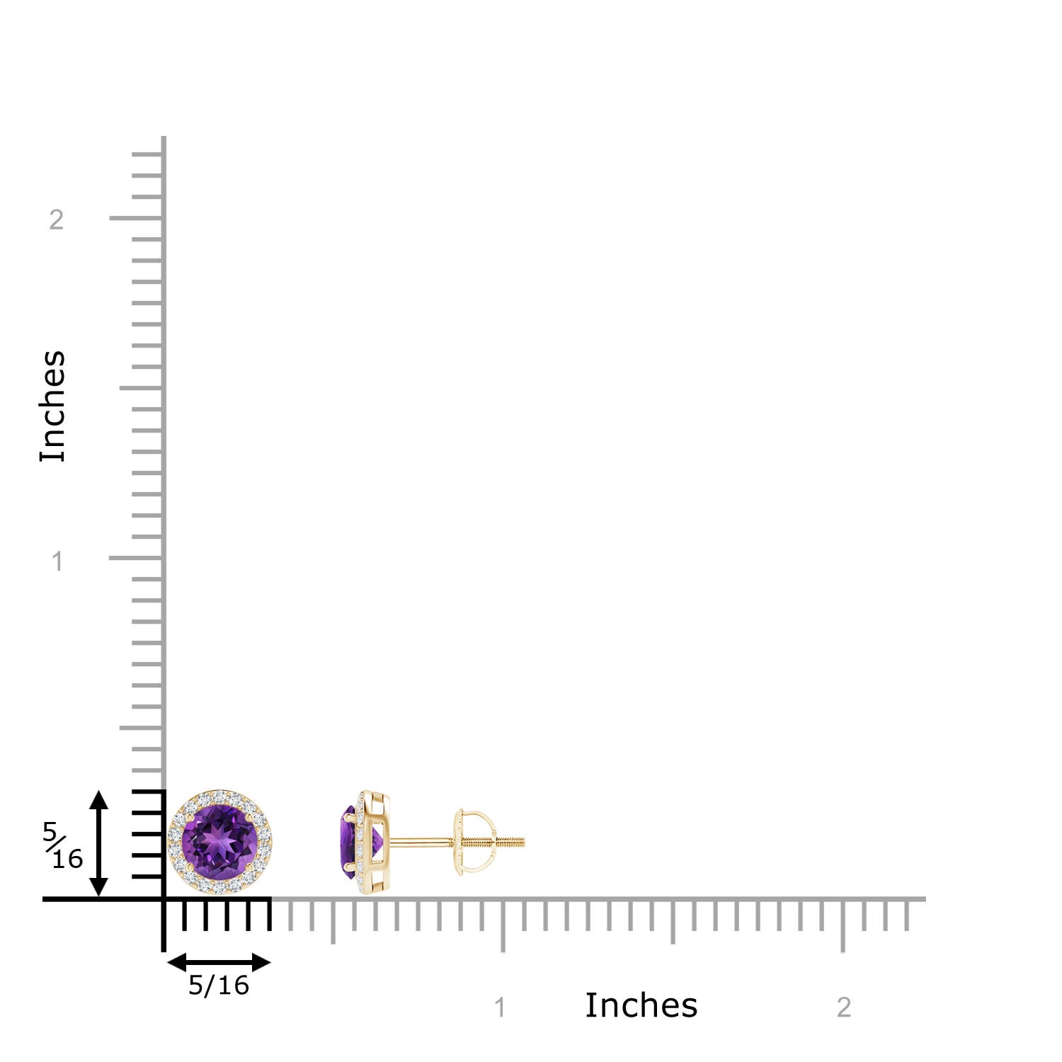 AAAA - Amethyst / 1.08 CT / 14 KT Yellow Gold