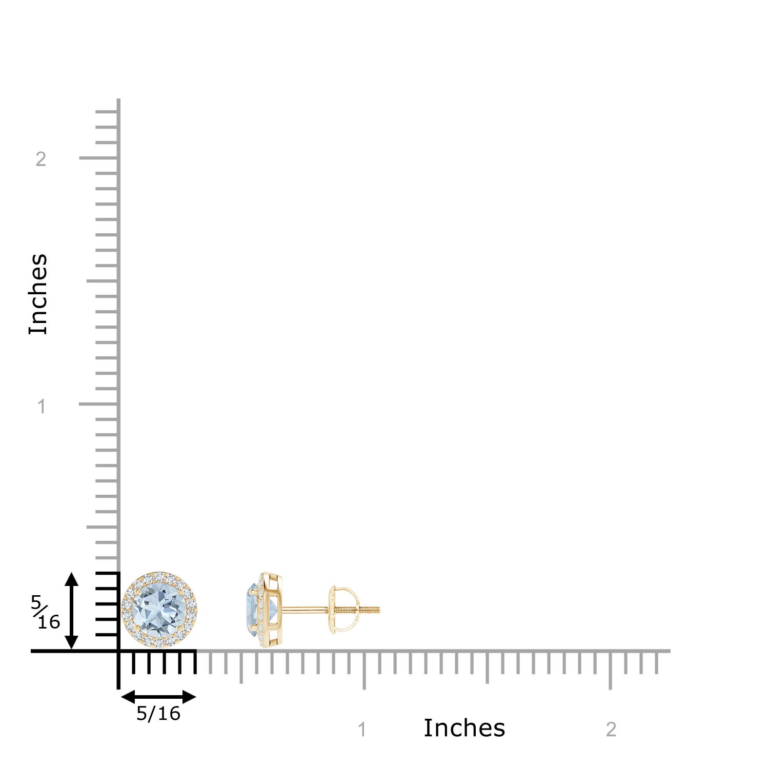 A - Aquamarine / 0.98 CT / 14 KT Yellow Gold