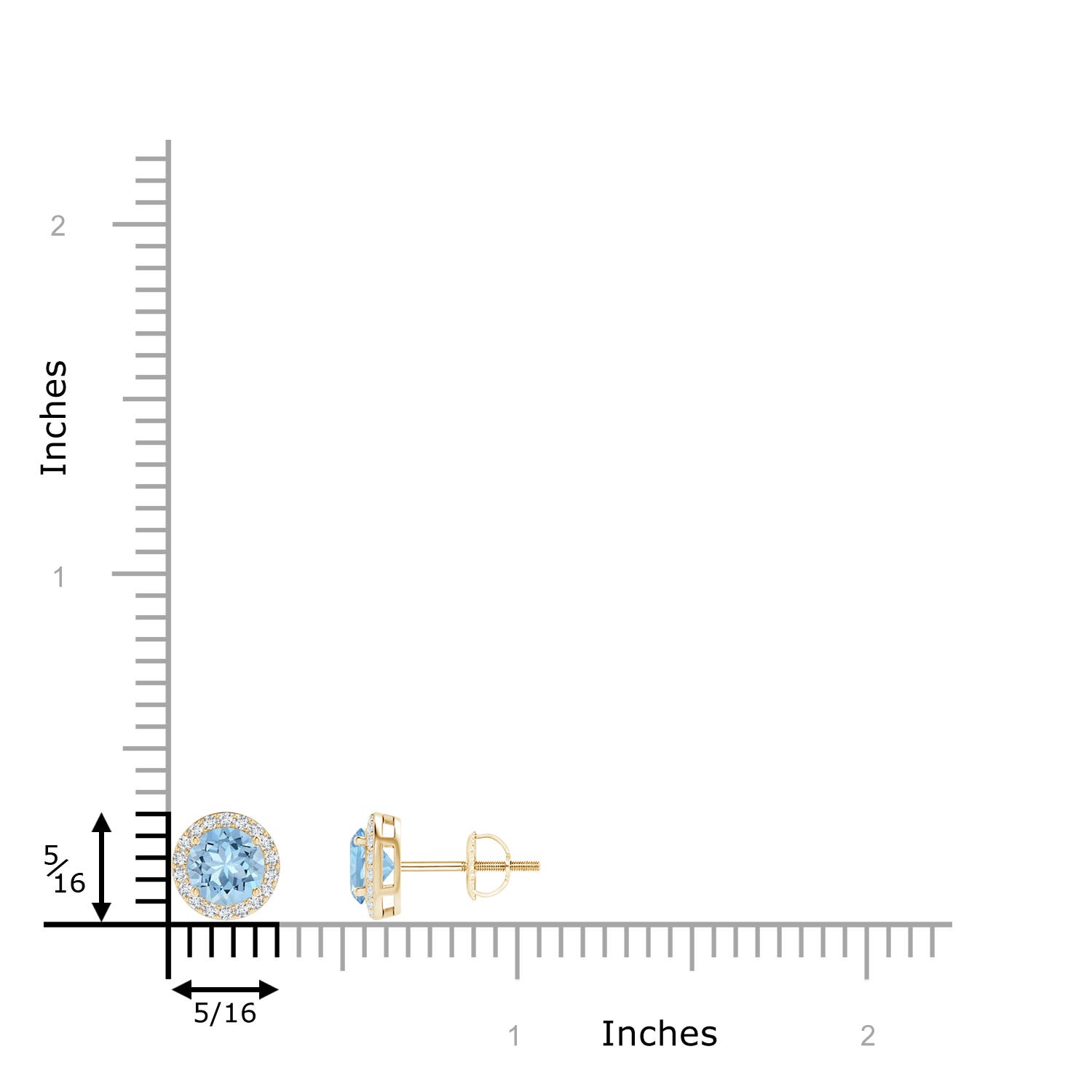 AAA - Aquamarine / 0.98 CT / 14 KT Yellow Gold