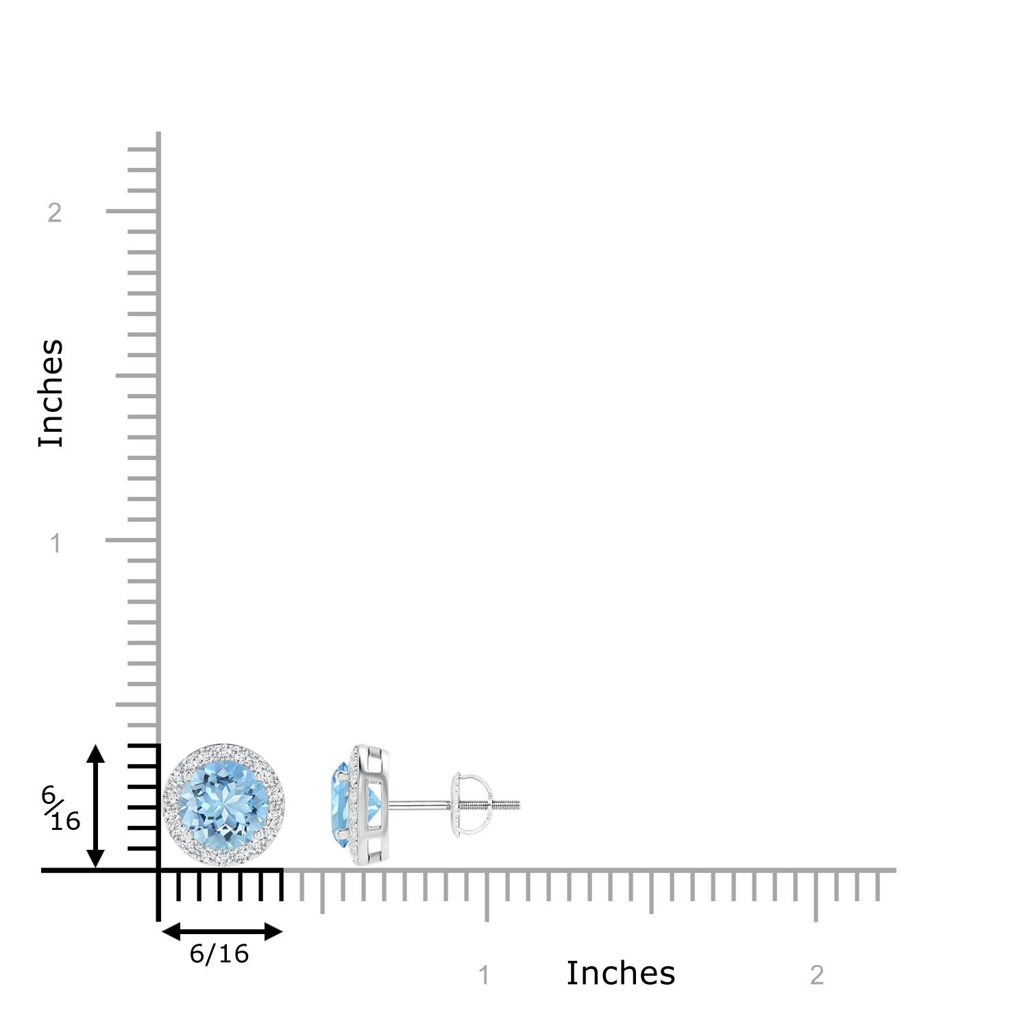 AAAA - Aquamarine / 1.73 CT / 14 KT White Gold