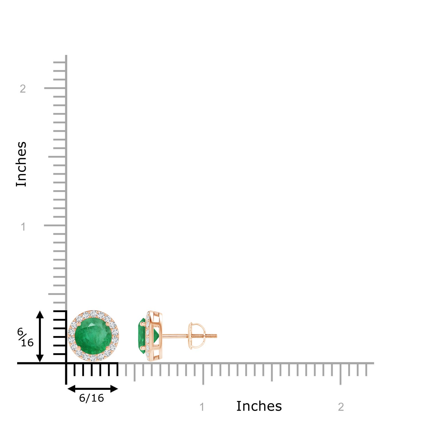 A - Emerald / 1.79 CT / 14 KT Rose Gold