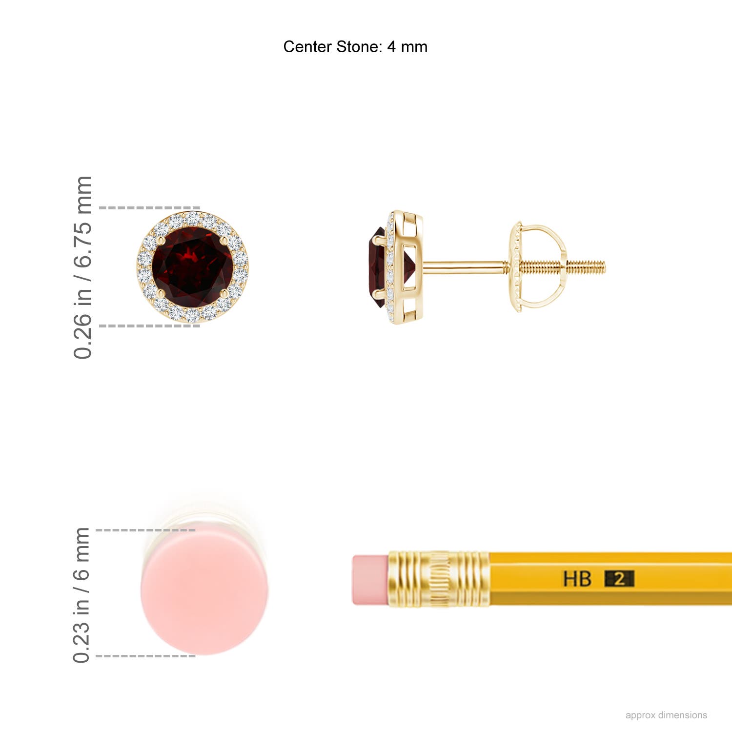 A - Garnet / 0.77 CT / 14 KT Yellow Gold