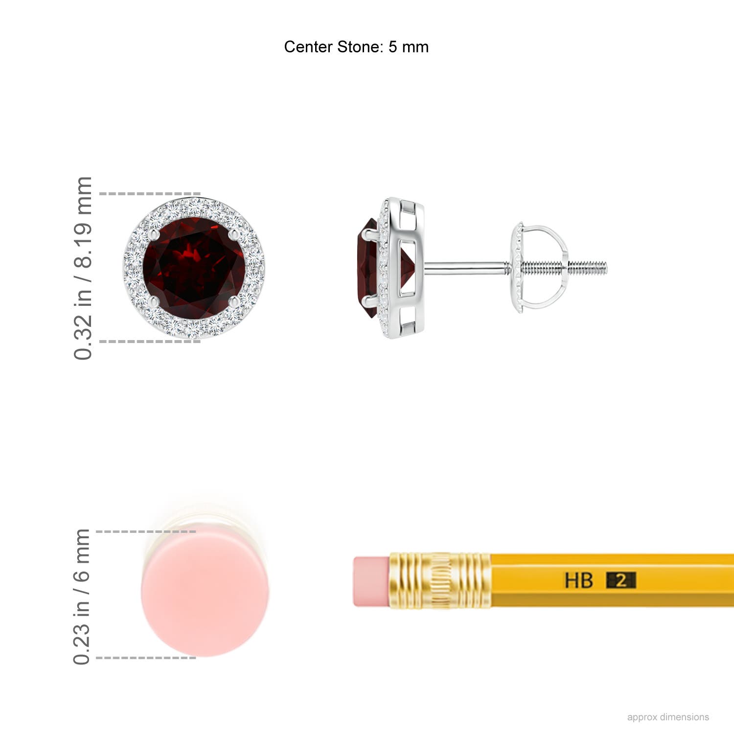 A - Garnet / 1.38 CT / 14 KT White Gold