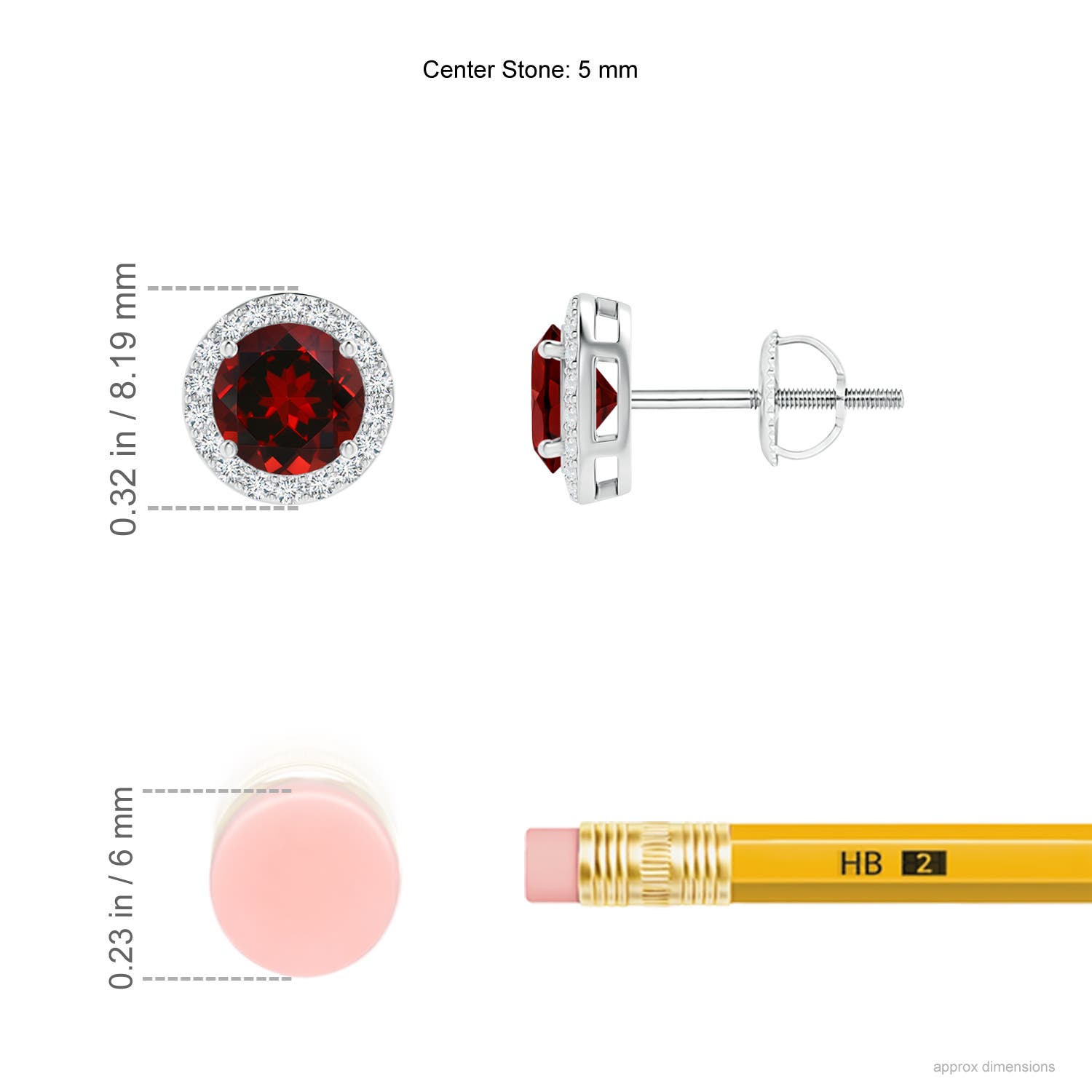 AAAA - Garnet / 1.38 CT / 14 KT White Gold