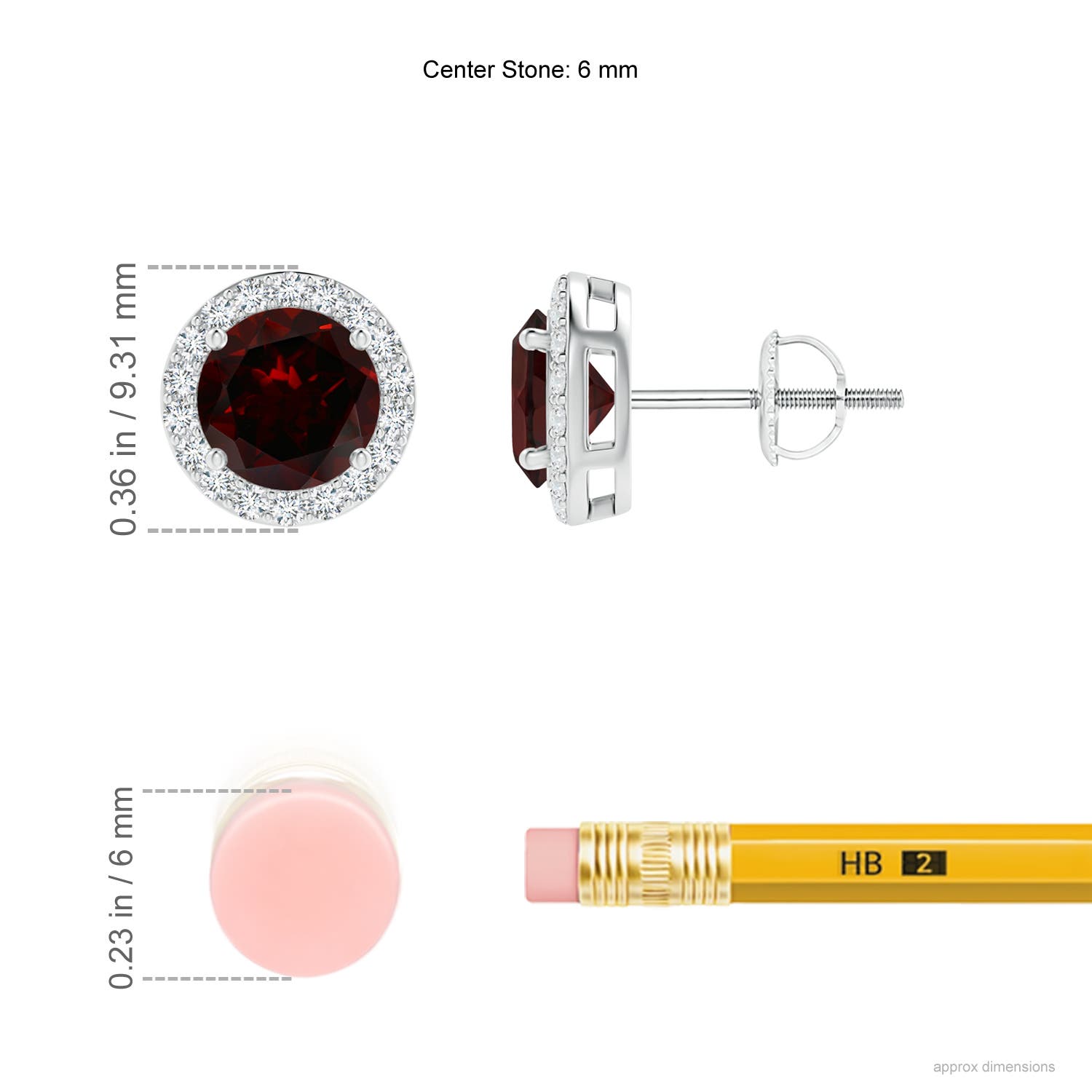 A - Garnet / 2.29 CT / 14 KT White Gold