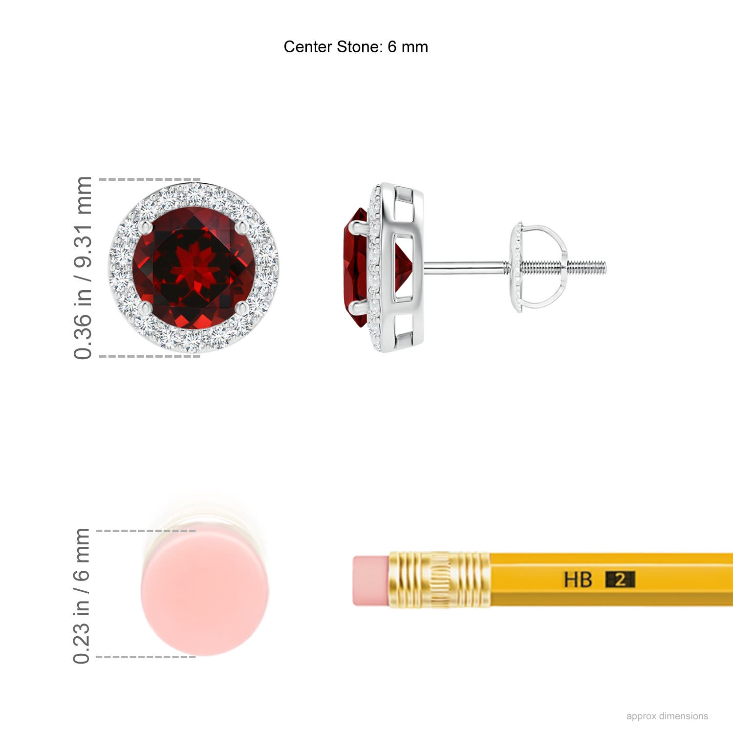 AAAA - Garnet / 2.29 CT / 14 KT White Gold