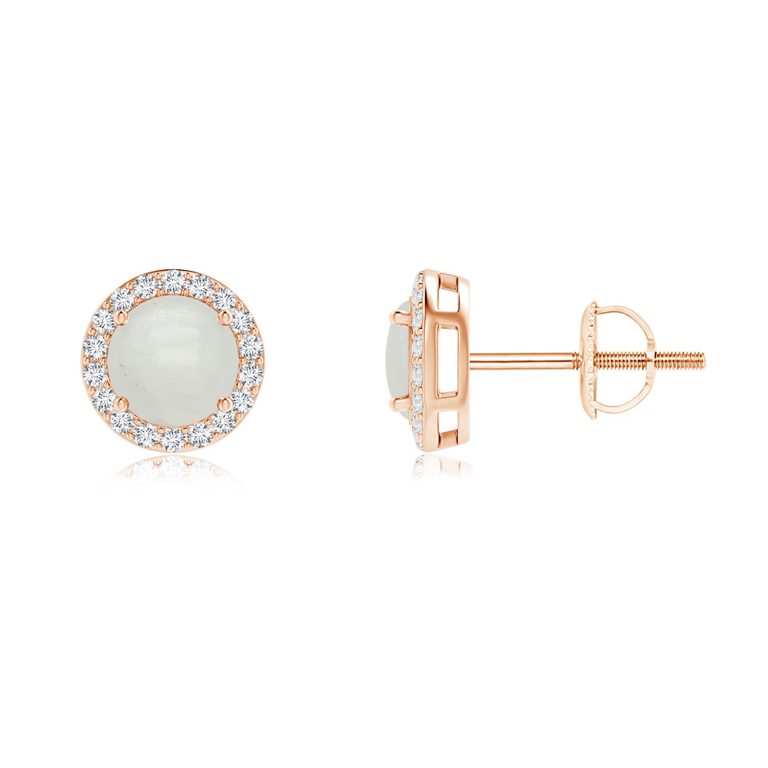 A - Moonstone / 1.08 CT / 14 KT Rose Gold