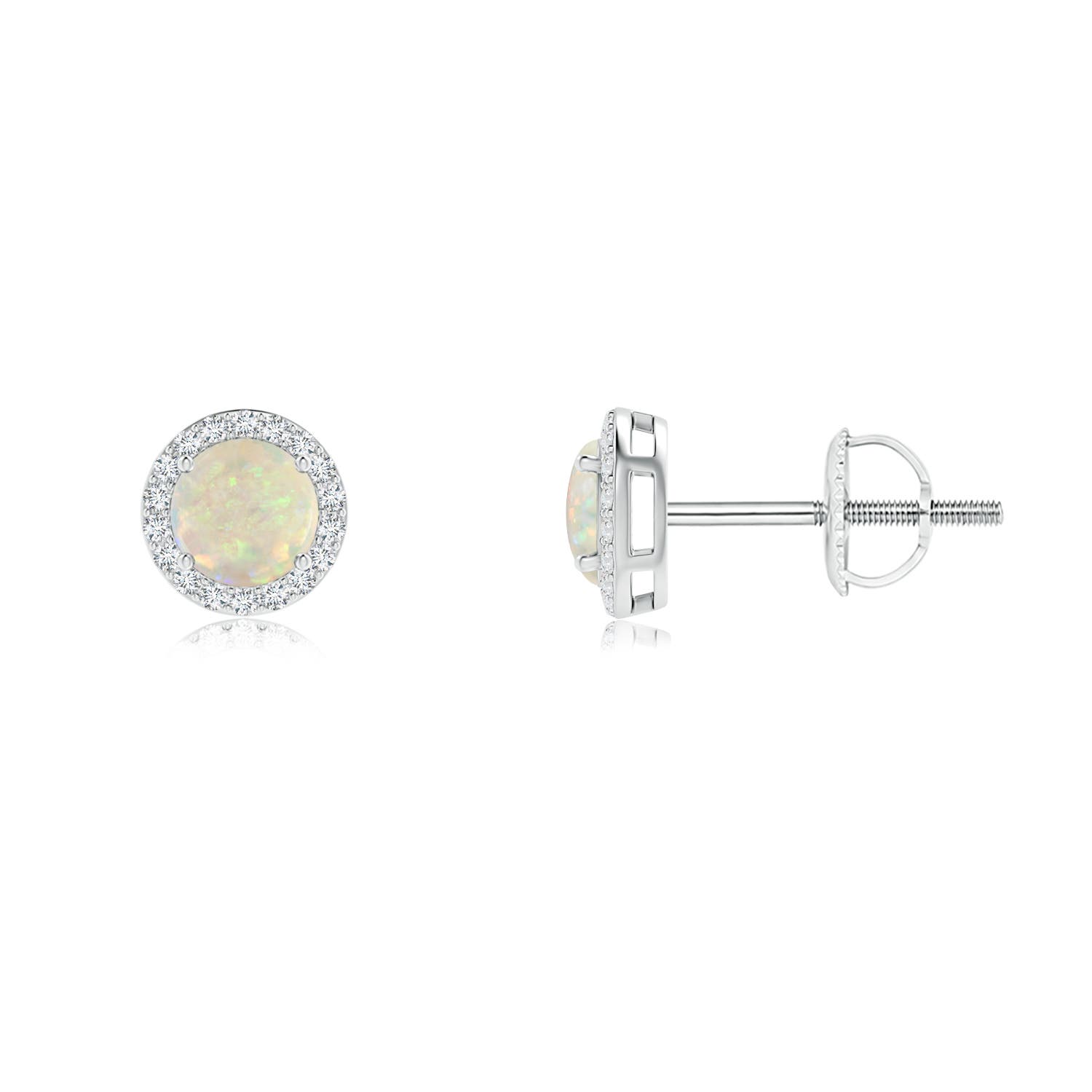 AAA - Opal / 0.43 CT / 14 KT White Gold