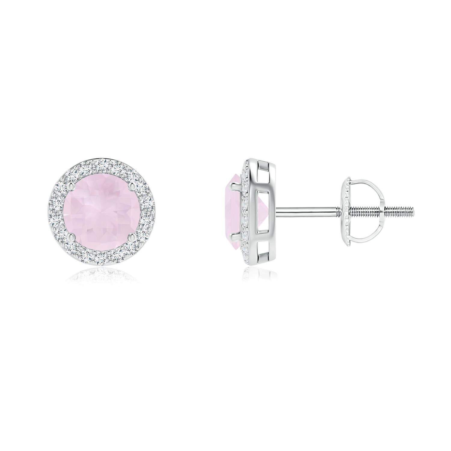 A - Rose Quartz / 1.18 CT / 14 KT White Gold