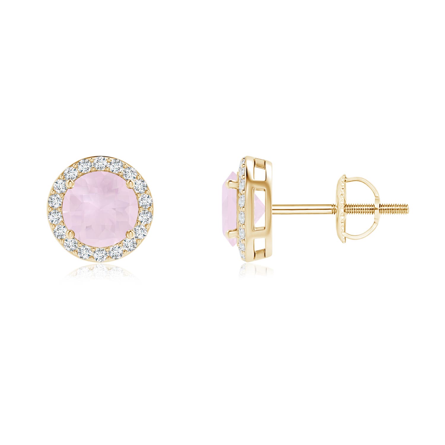 A - Rose Quartz / 1.18 CT / 14 KT Yellow Gold