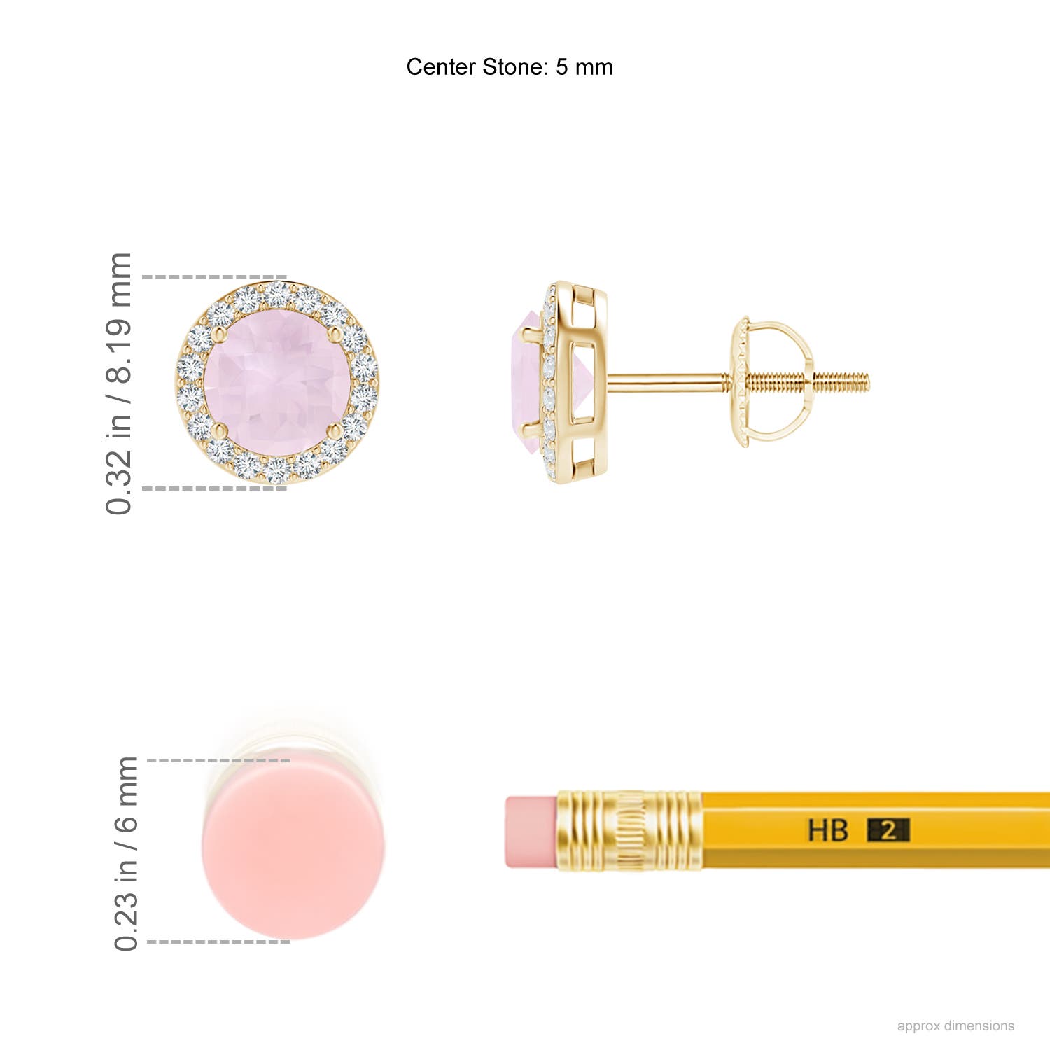 A - Rose Quartz / 1.18 CT / 14 KT Yellow Gold