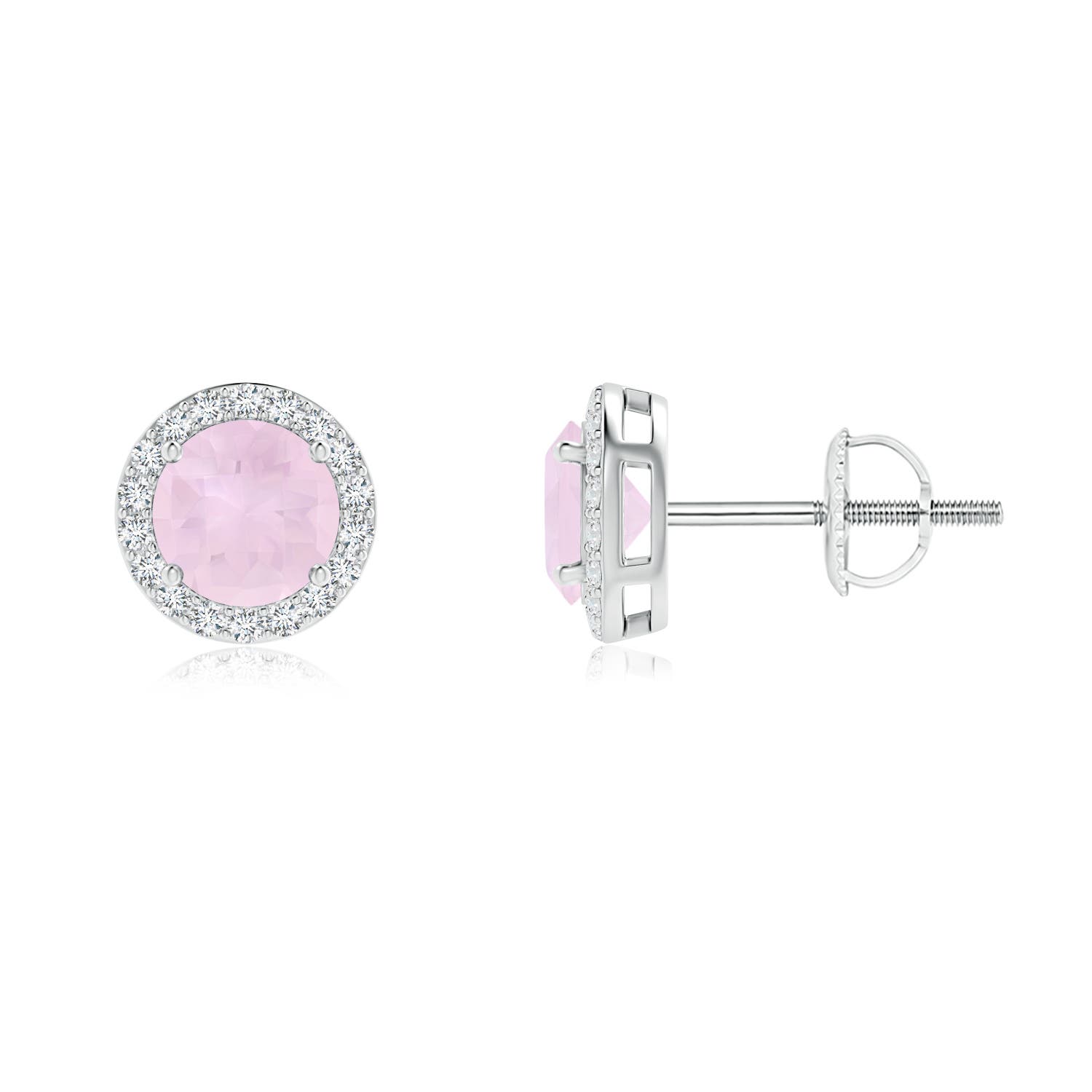 AA - Rose Quartz / 1.18 CT / 14 KT White Gold