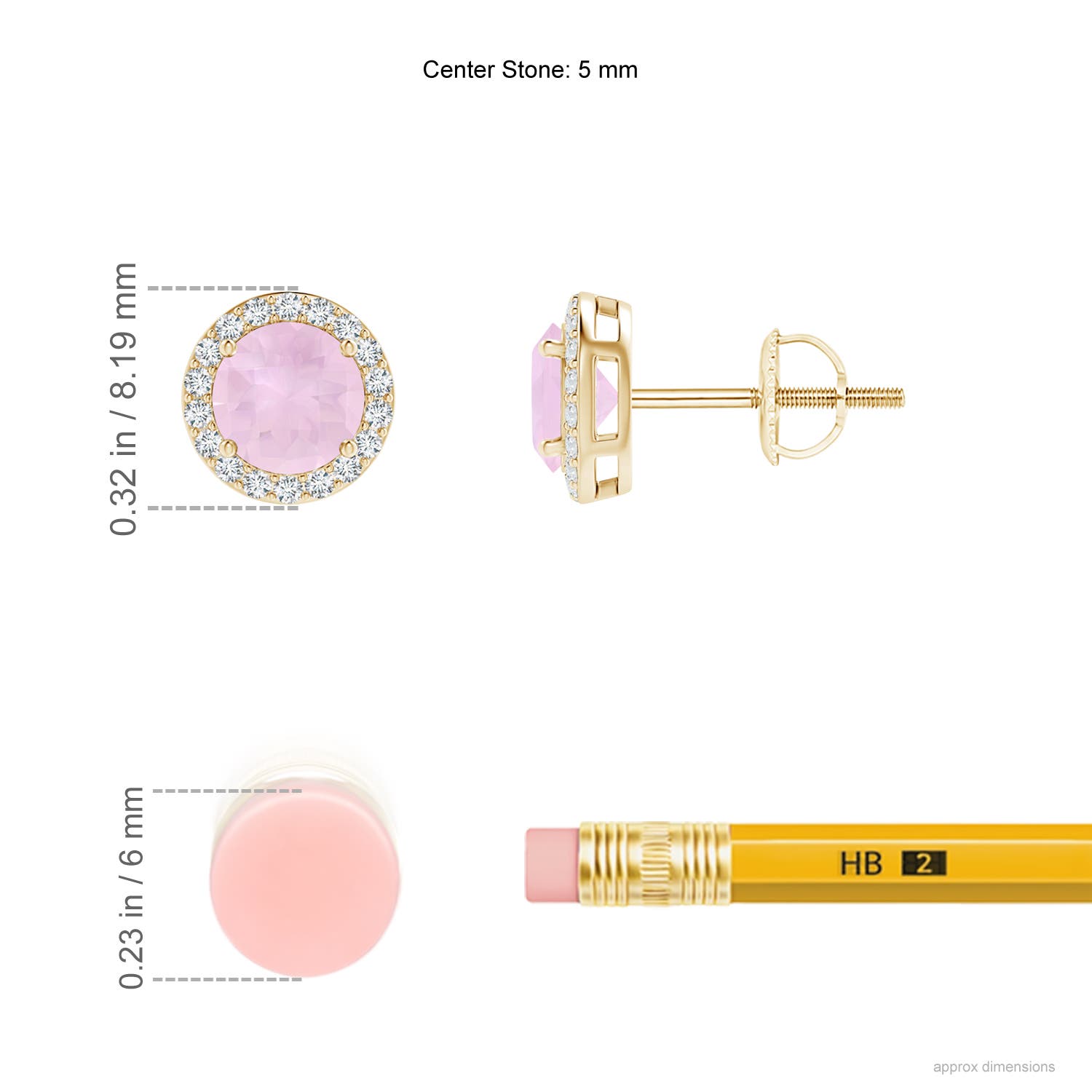 AAA - Rose Quartz / 1.18 CT / 14 KT Yellow Gold