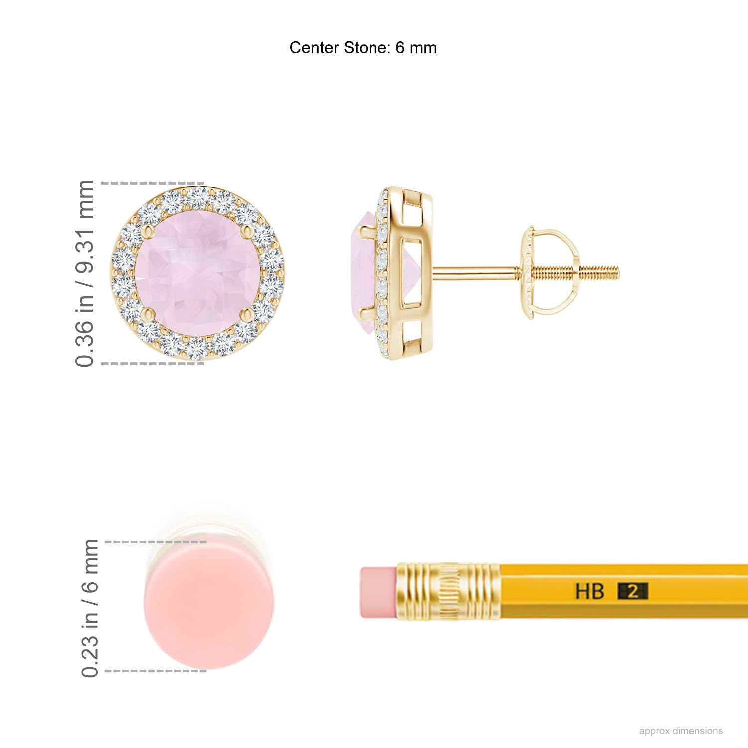 A - Rose Quartz / 1.99 CT / 14 KT Yellow Gold