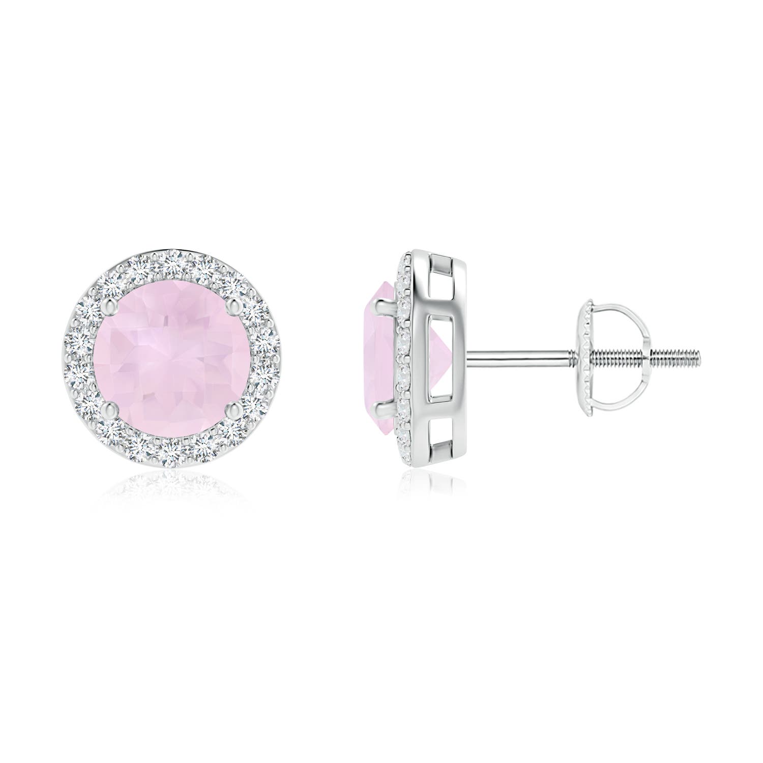 AA - Rose Quartz / 1.99 CT / 14 KT White Gold