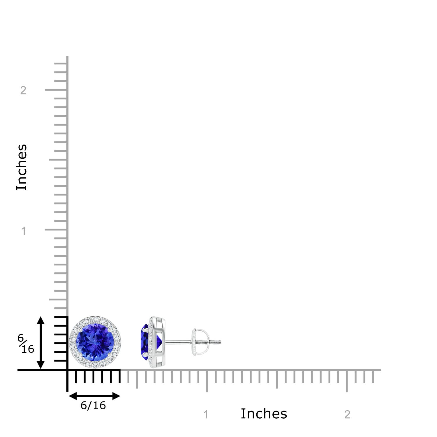 AAA - Tanzanite / 2.09 CT / 14 KT White Gold