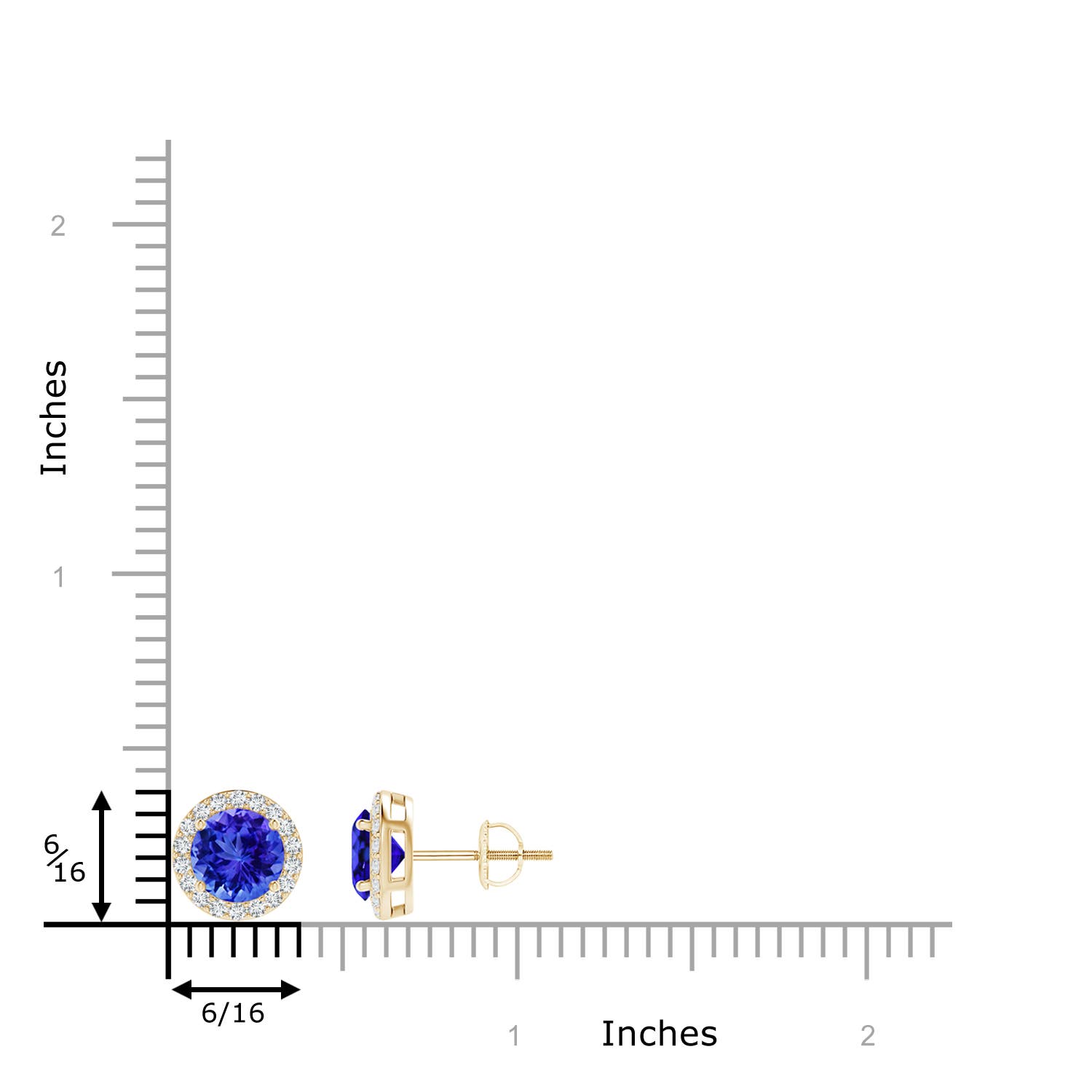 AAA - Tanzanite / 2.09 CT / 14 KT Yellow Gold