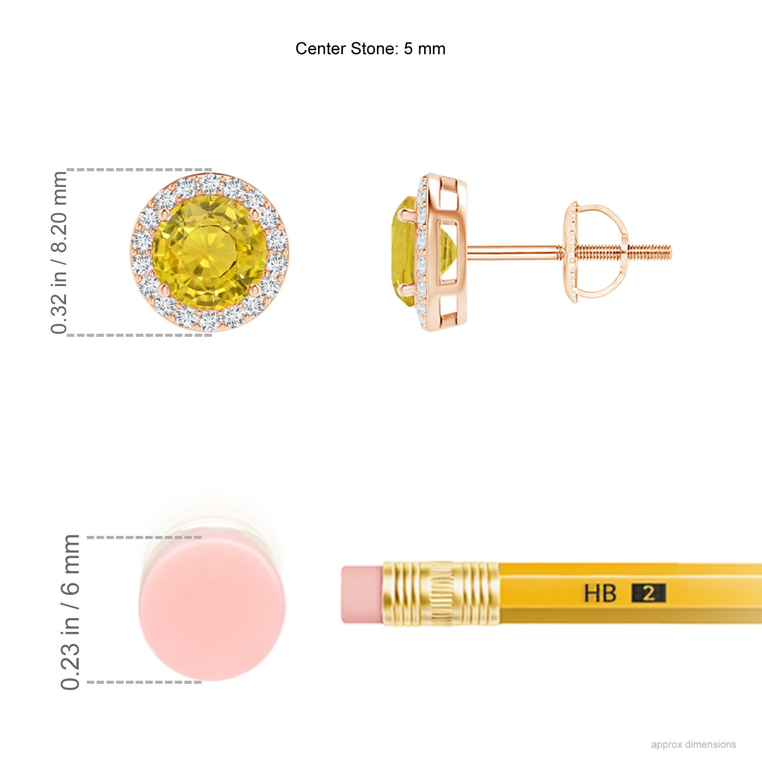 AAA - Yellow Sapphire / 1.24 CT / 14 KT Rose Gold