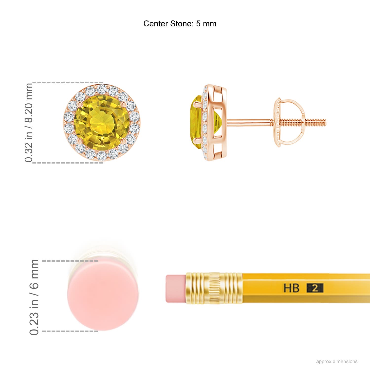 AAAA - Yellow Sapphire / 1.24 CT / 14 KT Rose Gold