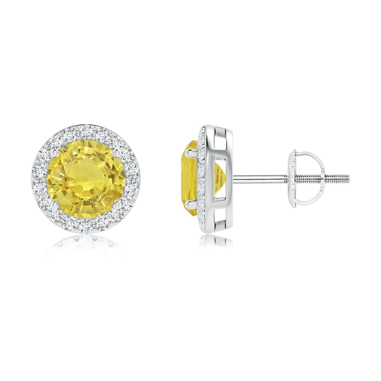 AA - Yellow Sapphire / 2.29 CT / 14 KT White Gold