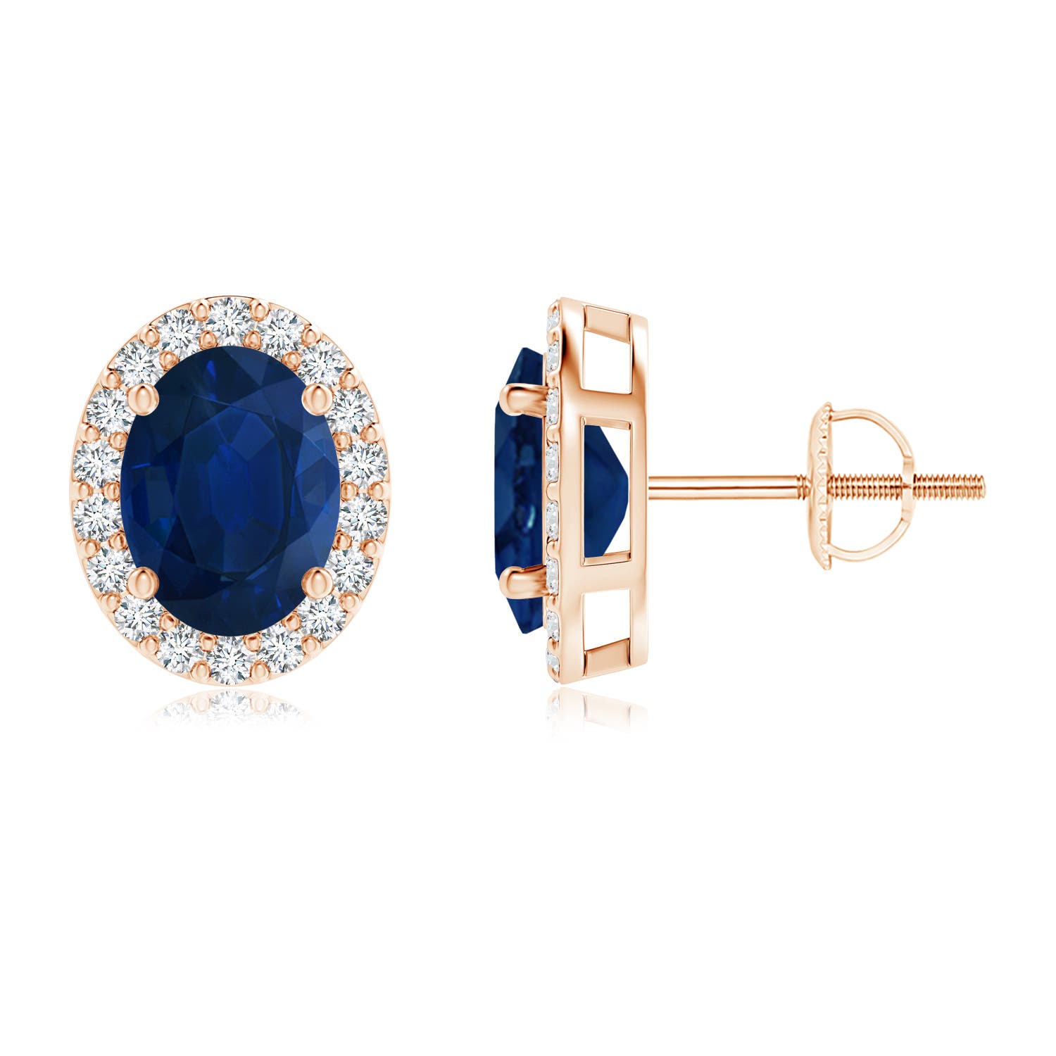 AA - Blue Sapphire / 3.46 CT / 14 KT Rose Gold