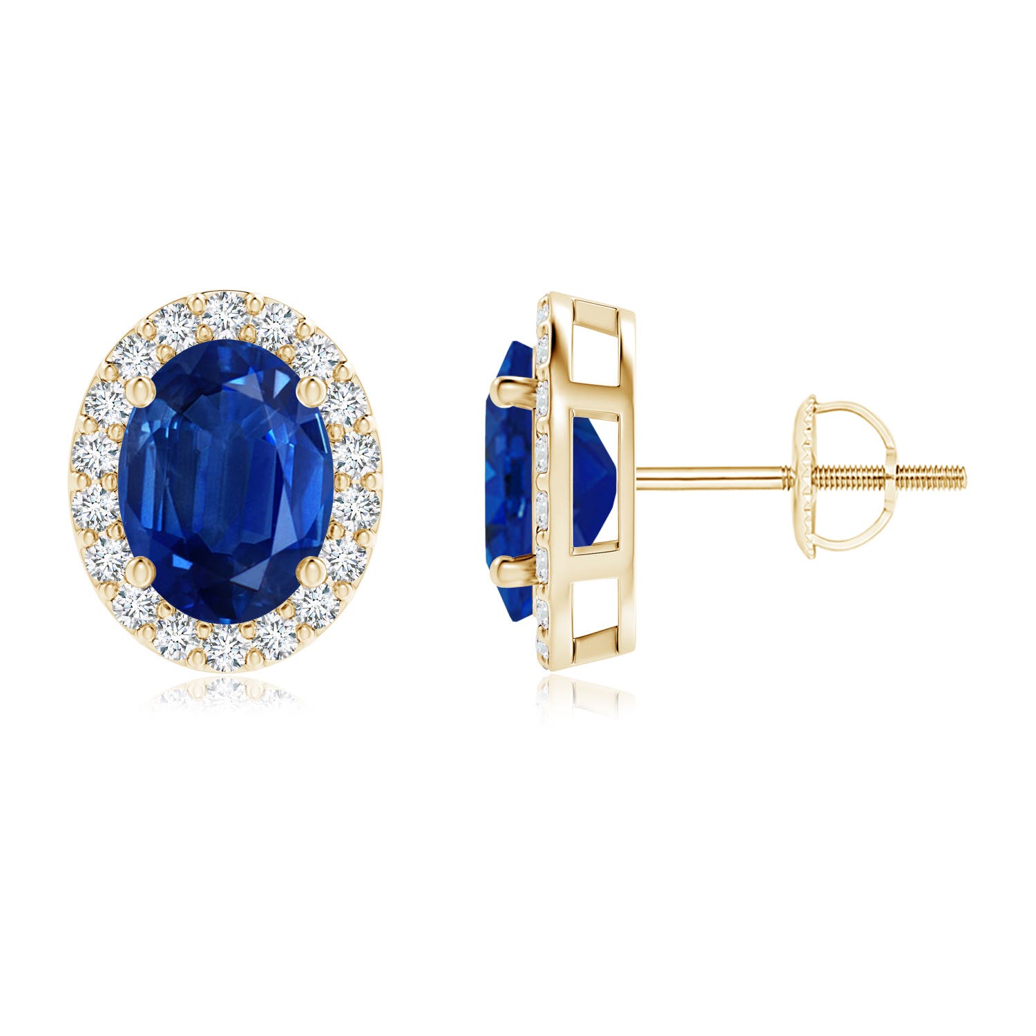 AAA - Blue Sapphire / 3.46 CT / 14 KT Yellow Gold