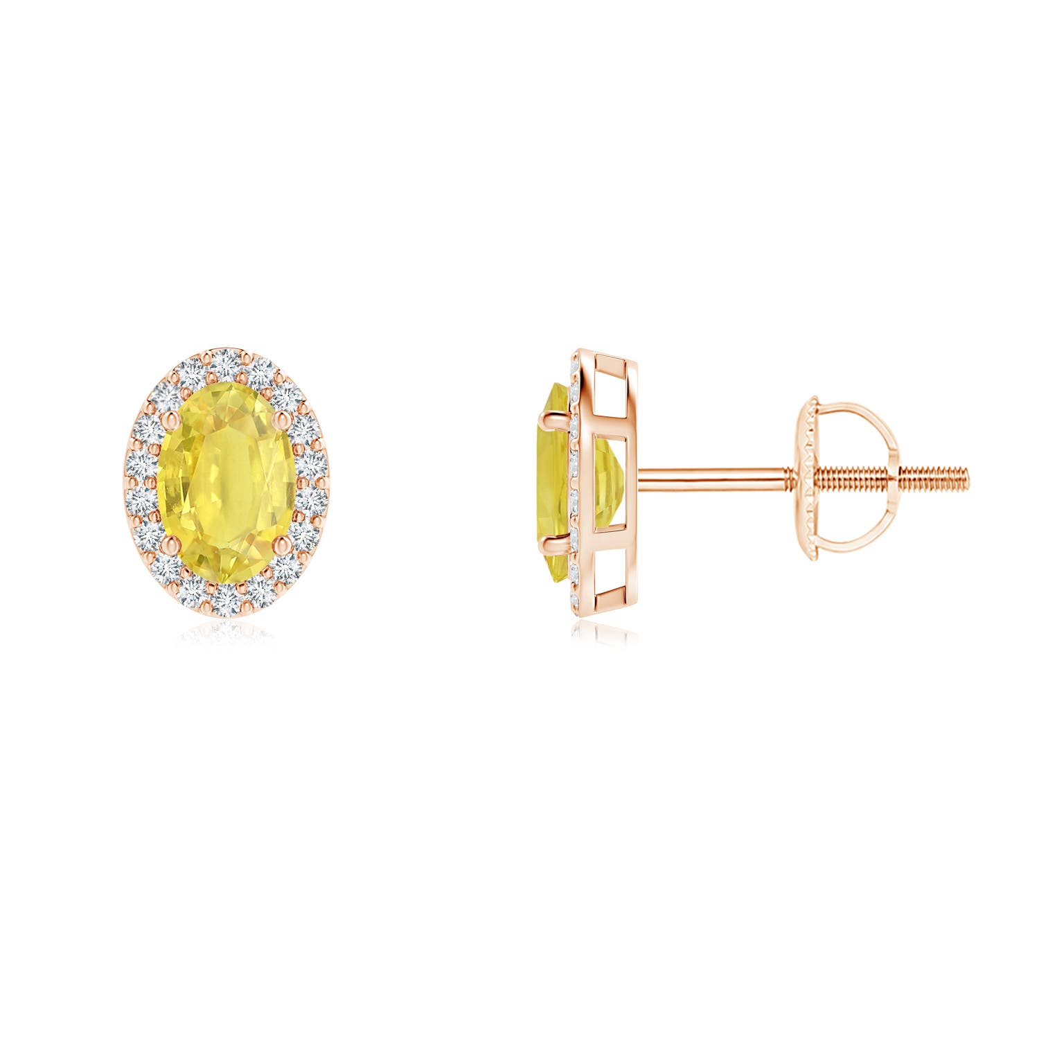 A - Yellow Sapphire / 1.5 CT / 14 KT Rose Gold