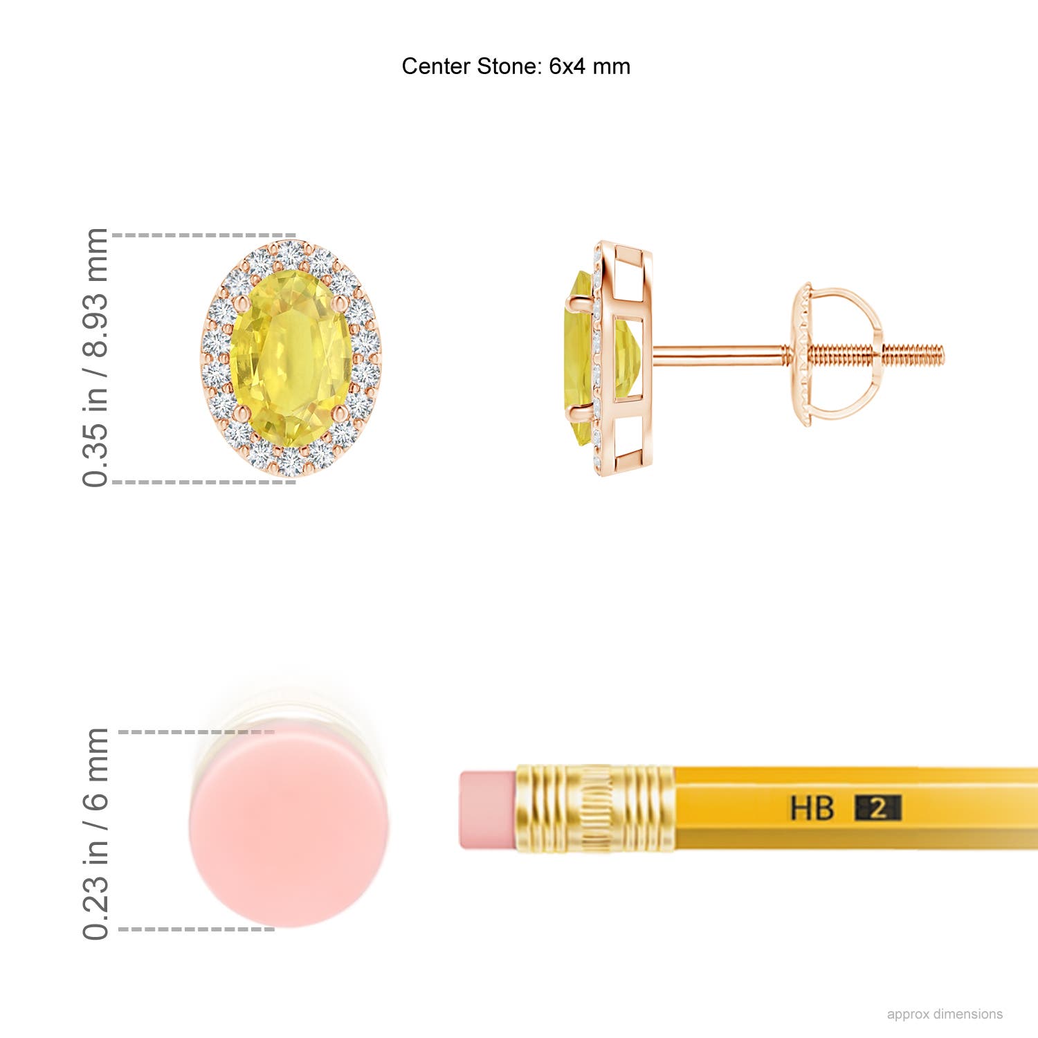 A - Yellow Sapphire / 1.5 CT / 14 KT Rose Gold