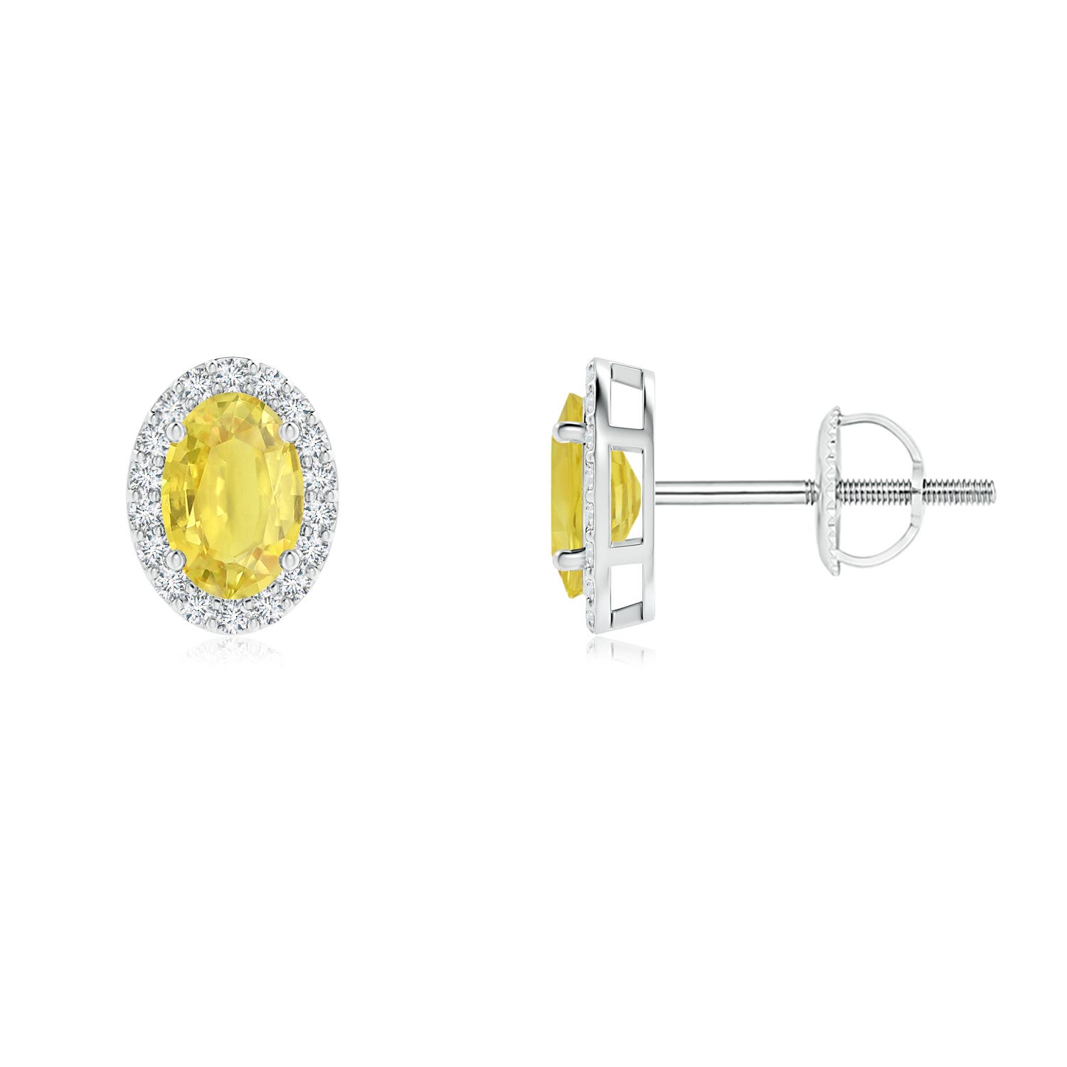 A - Yellow Sapphire / 1.5 CT / 14 KT White Gold