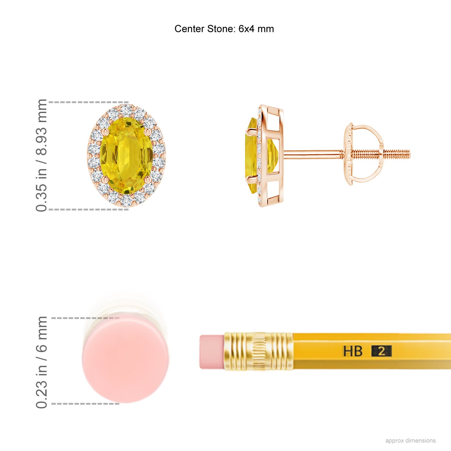 AAA - Yellow Sapphire / 1.5 CT / 14 KT Rose Gold