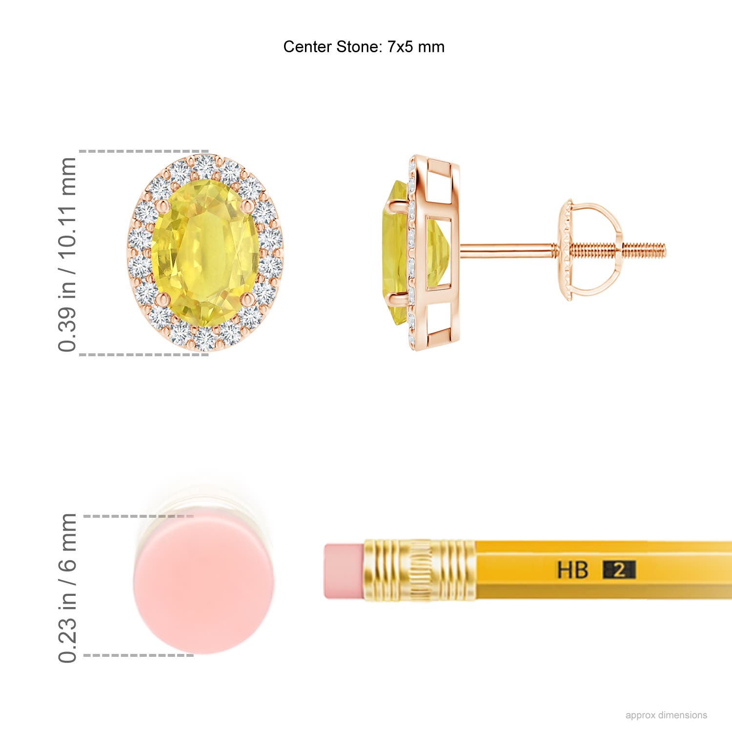 A - Yellow Sapphire / 2.29 CT / 14 KT Rose Gold