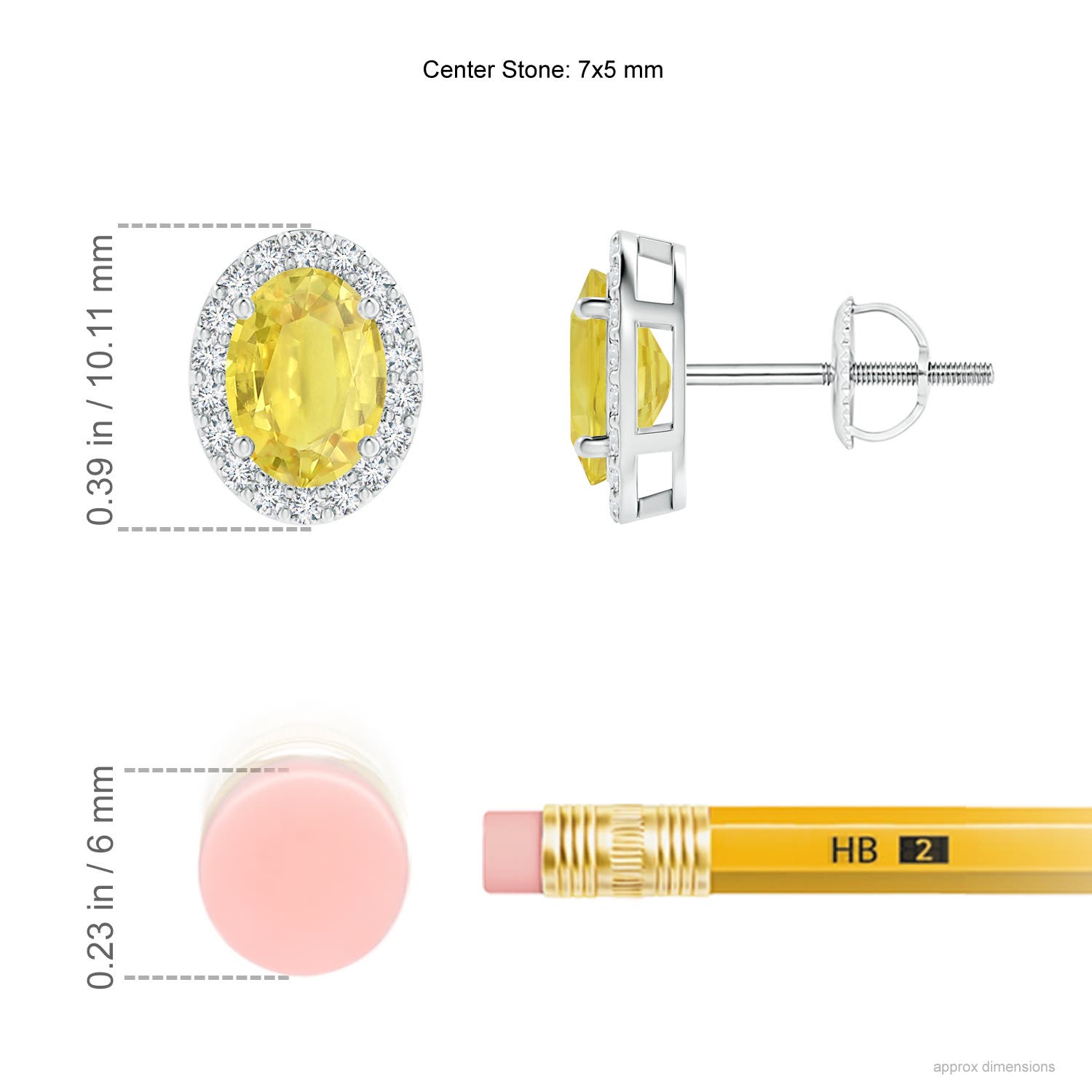 A - Yellow Sapphire / 2.29 CT / 14 KT White Gold