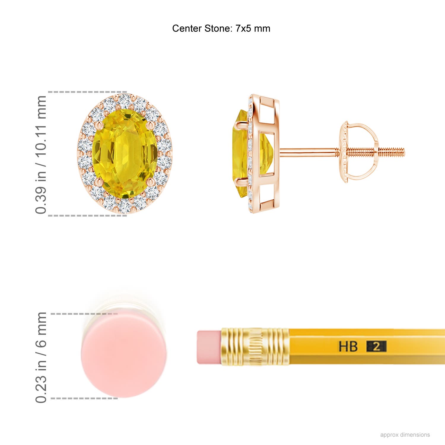 AAA - Yellow Sapphire / 2.29 CT / 14 KT Rose Gold