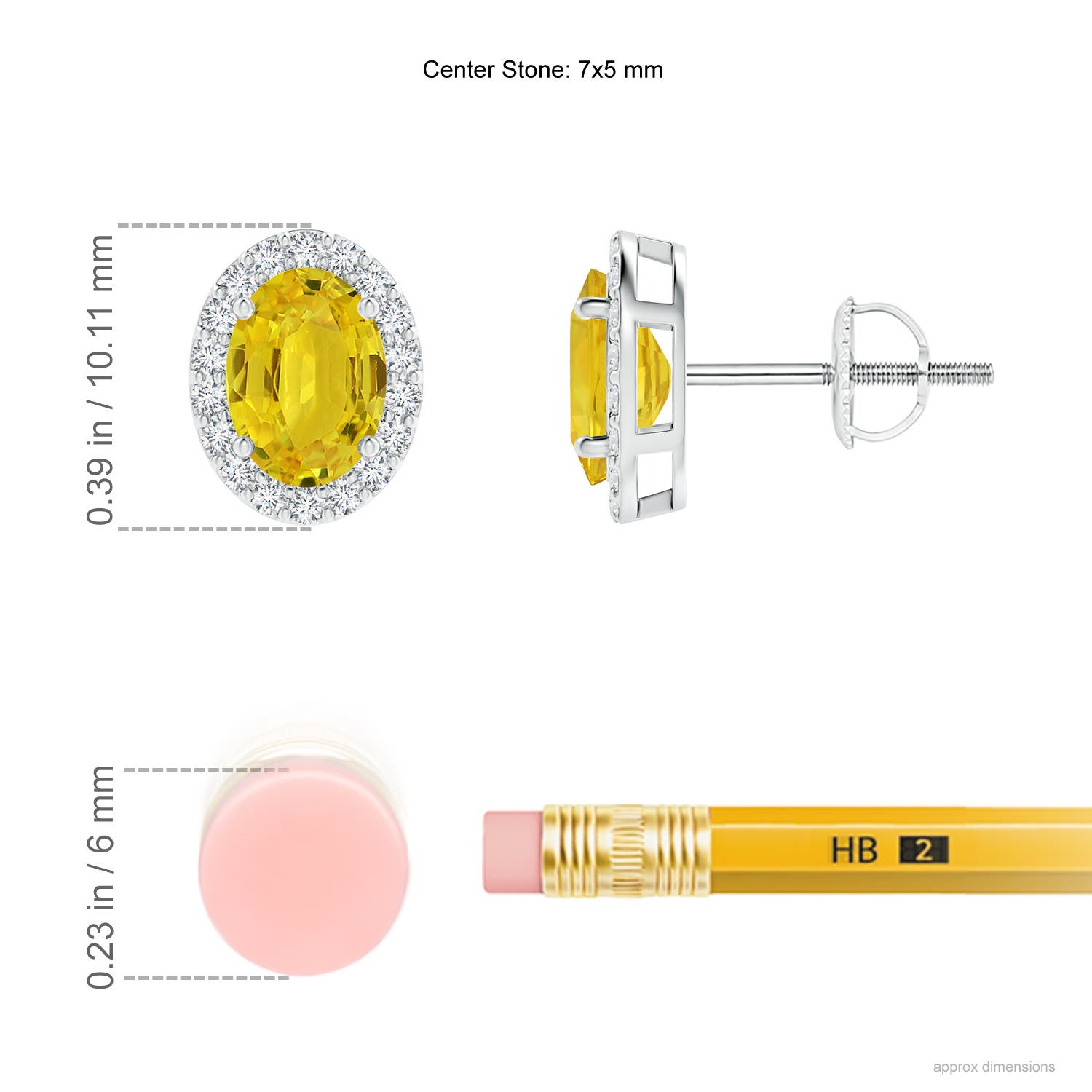 AAA - Yellow Sapphire / 2.29 CT / 14 KT White Gold