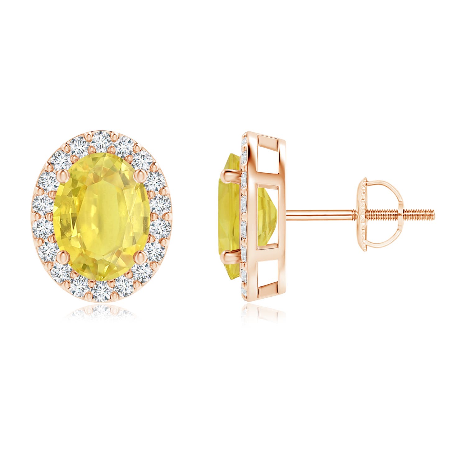 A - Yellow Sapphire / 3.36 CT / 14 KT Rose Gold