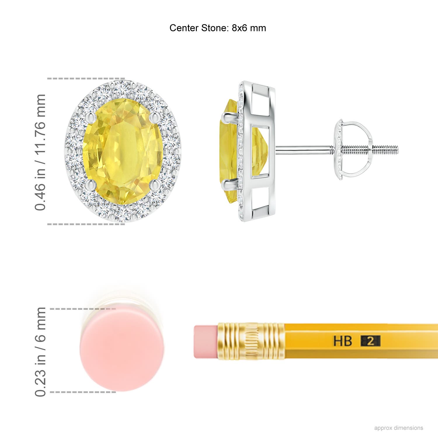 A - Yellow Sapphire / 3.36 CT / 14 KT White Gold