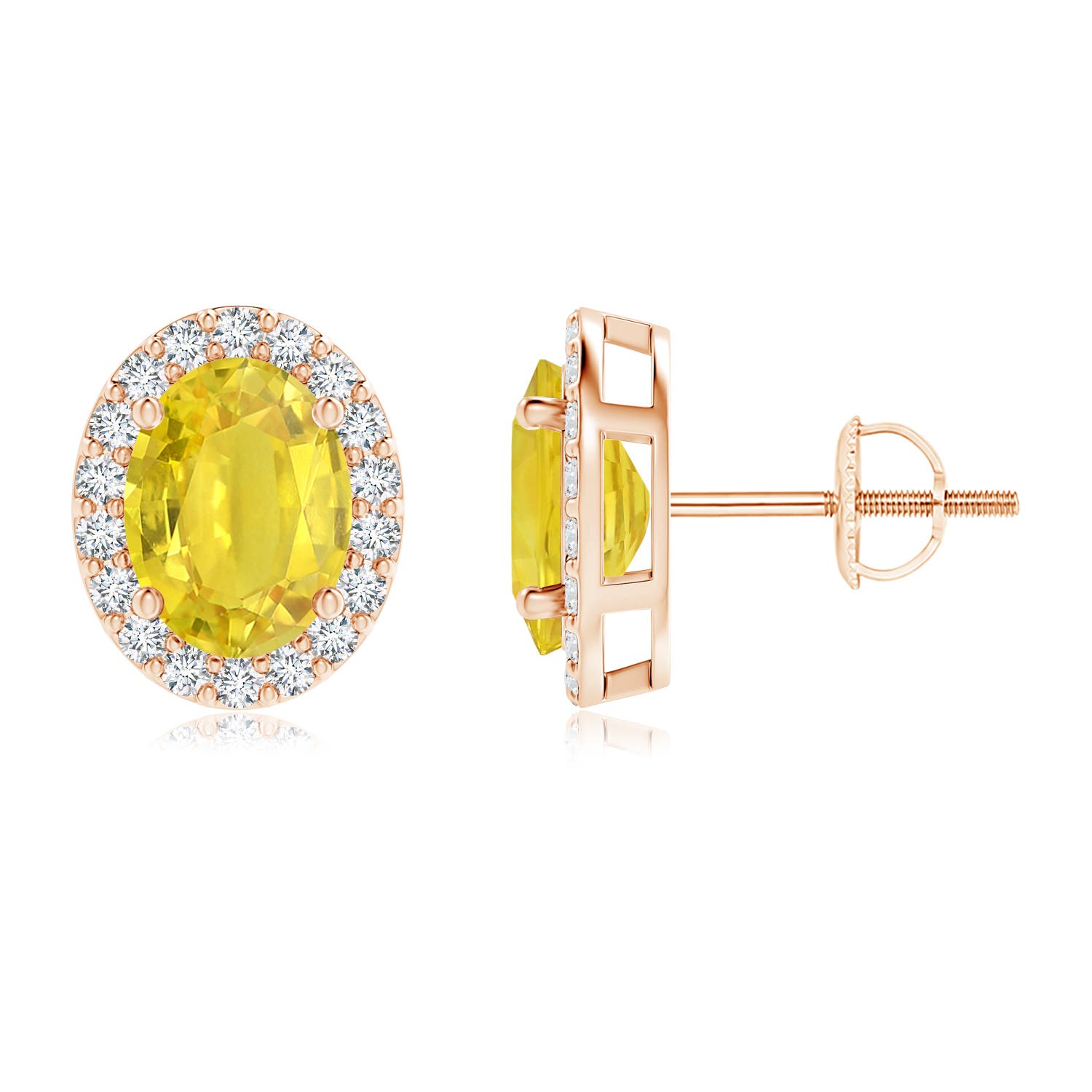 AA - Yellow Sapphire / 3.36 CT / 14 KT Rose Gold