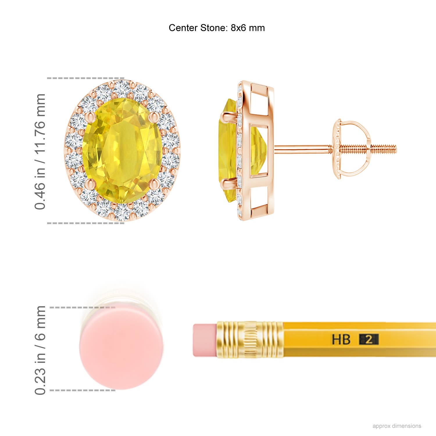 AA - Yellow Sapphire / 3.36 CT / 14 KT Rose Gold