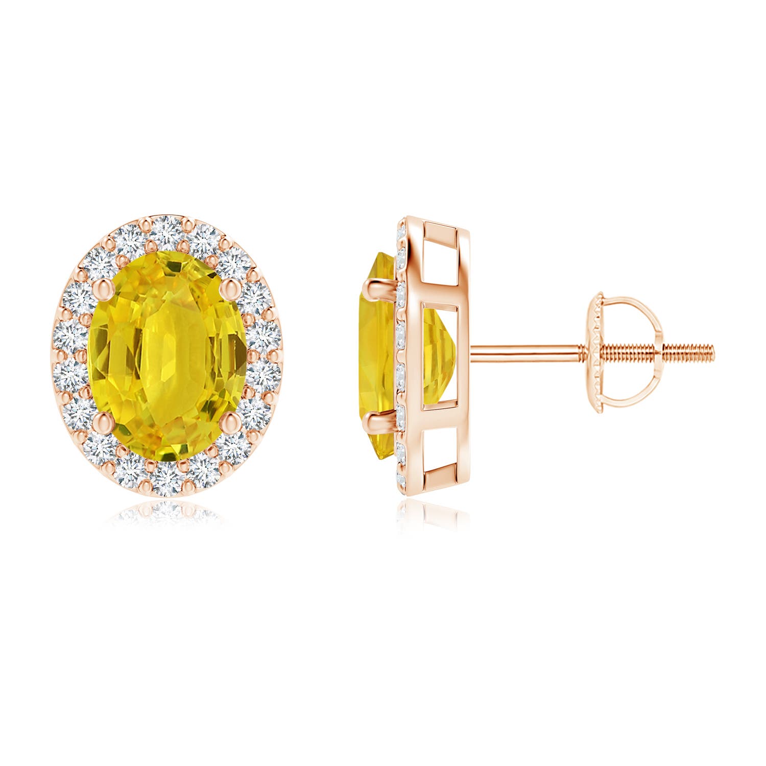 AAA - Yellow Sapphire / 3.36 CT / 14 KT Rose Gold