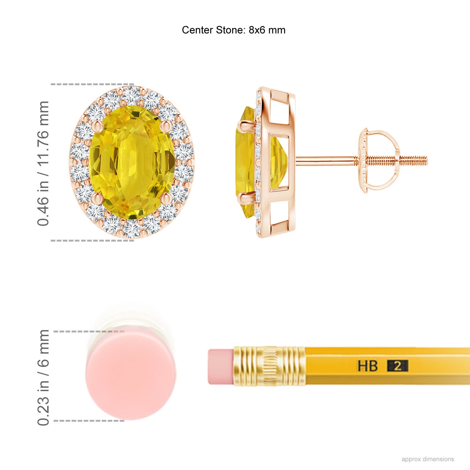 AAA - Yellow Sapphire / 3.36 CT / 14 KT Rose Gold