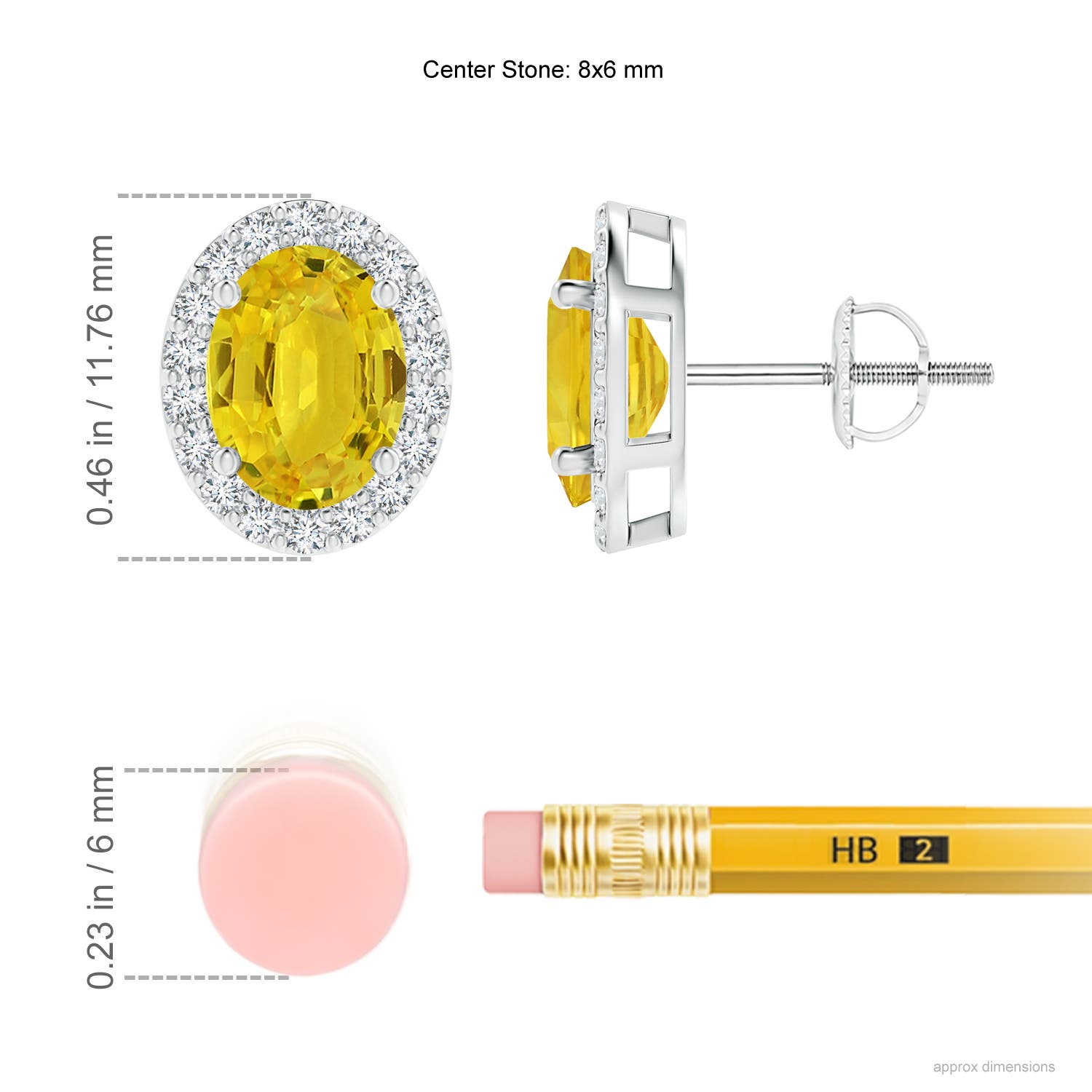 AAA - Yellow Sapphire / 3.36 CT / 14 KT White Gold